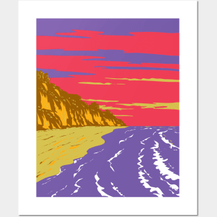 El Capitan State Beach on Gaviota Coast in Santa Barbara California WPA Poster Art Posters and Art